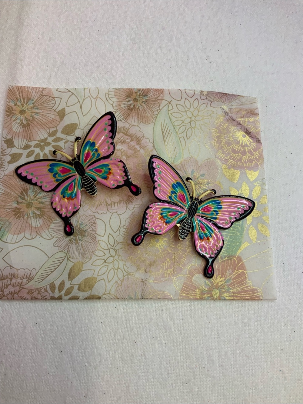 Whimsical Large Metal Butterfly Earrings (Z-27)
